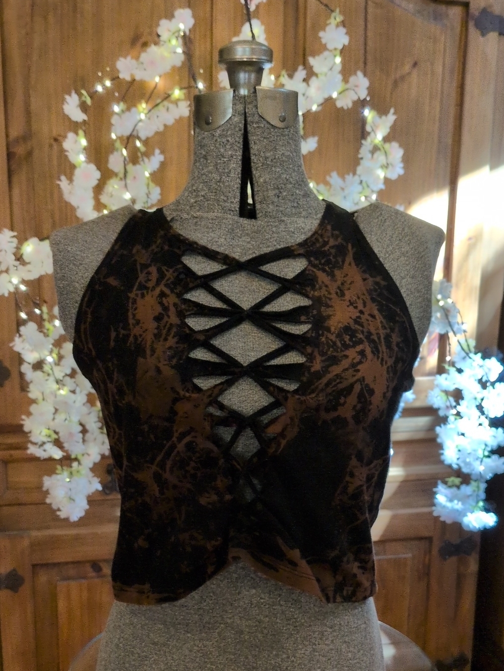 Tye Dye Cut Out Tank Top
